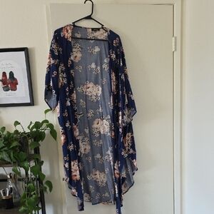 Torrid Blue Floral Kimono